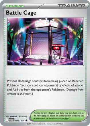 Battle Cage 085/094 Phantasmal Flames Reverse Holo Near Mint  English