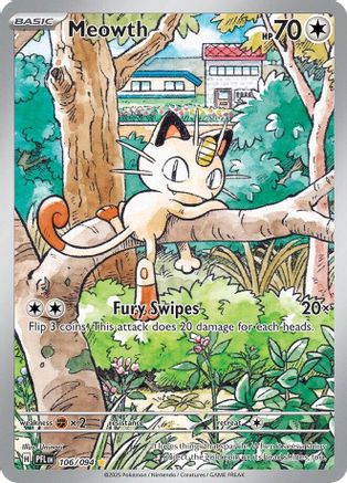 Meowth 106/094 Phantasmal Flames Illustration Rare Near Mint  English