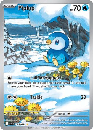 Piplup 098/094 Phantasmal Flames Illustration Rare Near Mint  English