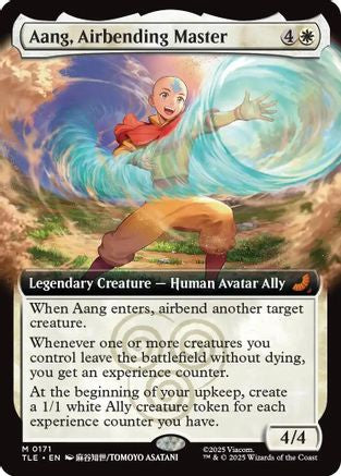 Aang, Airbending Master (Extended Art) #171 Avatar The Last Airbender Eternal Mythic Foil Near Mint  English
