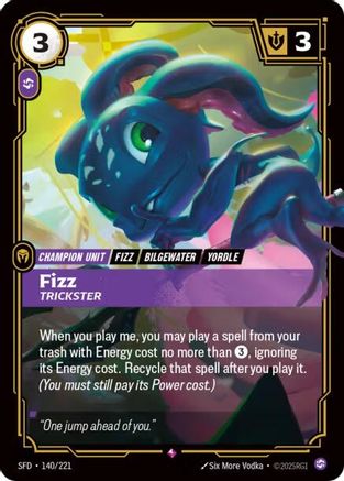 Fizz - Trickster 140/221 Spiritforged Rare Near Mint  English