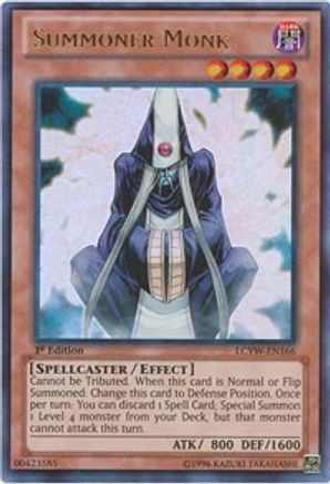 Summoner Monk Legendary Collection 3: Yugi's World LCYW-EN166 Near Mint Ultra Rare English 1st Edition