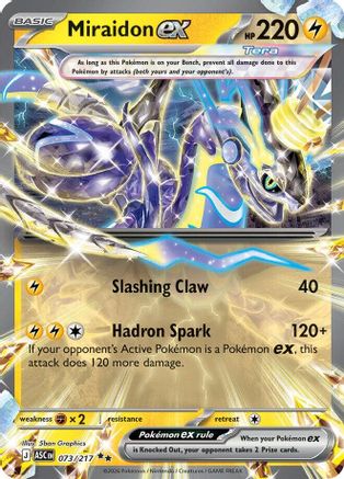 Miraidon ex 073/217 Ascended Heroes Double Rare (RR) Near Mint  English