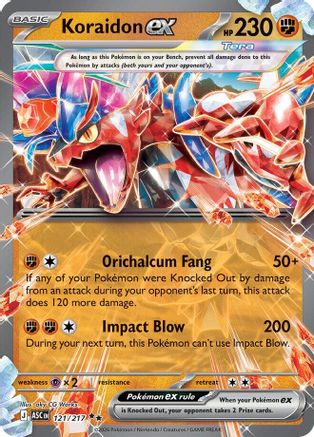Koraidon ex 121/217 Ascended Heroes Double Rare (RR) Near Mint  English