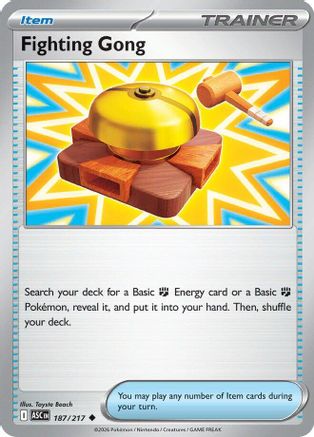 Fighting Gong 187/217 Ascended Heroes Reverse Holo Near Mint  English