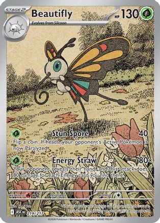 Beautifly 219/217 Ascended Heroes Illustration Rare Near Mint  English