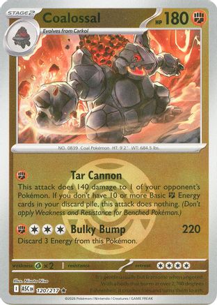 Coalossal (Dusk Ball) 120/217 Ascended Heroes Reverse Holo Near Mint  English
