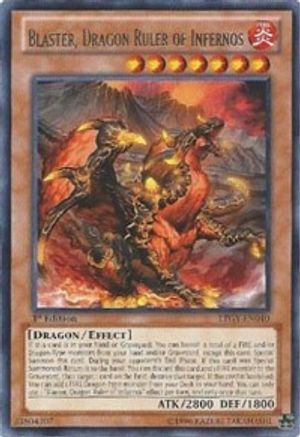 Blaster, Dragon Ruler of Infernos Lord of the Tachyon Galaxy LTGY-EN040 Near Mint Rare English Unlimited