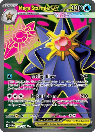 Mega Starmie ex 102/088 Perfect Order Ultra Rare Near Mint  English
