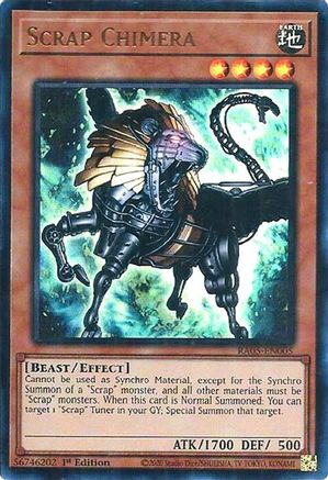 Scrap Chimera (Ultra Rare) RA05-EN005 Rarity Collection 5 1st Edition Ultra Rare Near Mint  English