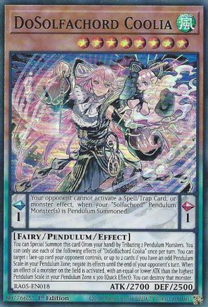 DoSolfachord Coolia RA05-EN018 Rarity Collection 5 1st Edition Super Rare Near Mint  English