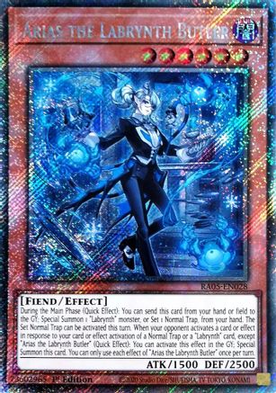 Arias the Labrynth Butler RA05-EN028 Rarity Collection 5 1st Edition Platinum Secret Rare Near Mint  English