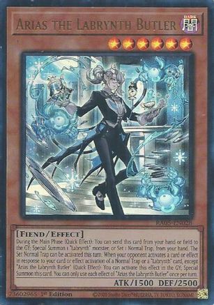 Arias the Labrynth Butler (Ultra Rare) RA05-EN028 Rarity Collection 5 1st Edition Ultra Rare Near Mint  English