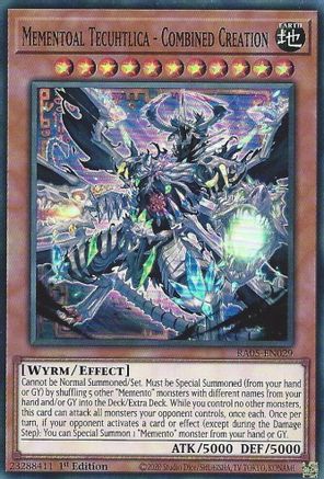 Mementoal Tecuhtlica RA05-EN029 Rarity Collection 5 1st Edition Super Rare Near Mint  English