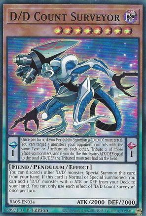 D/D Count Surveyor RA05-EN034 Rarity Collection 5 1st Edition Super Rare Near Mint  English