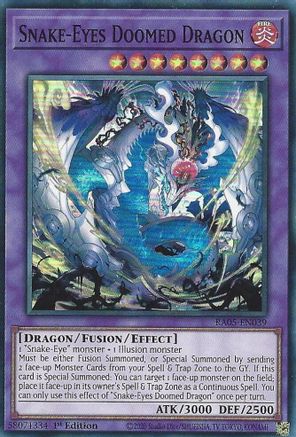 Snake-Eyes Doomed Dragon RA05-EN039 Rarity Collection 5 1st Edition Super Rare Near Mint  English