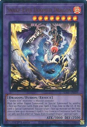 Snake-Eyes Doomed Dragon (Ultra Rare) RA05-EN039 Rarity Collection 5 1st Edition Ultra Rare Near Mint  English
