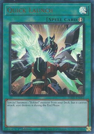 Quick Launch (Ultra Rare) RA05-EN062 Rarity Collection 5 1st Edition Ultra Rare Near Mint  English