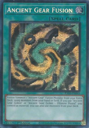 Ancient Gear Fusion RA05-EN063 Rarity Collection 5 1st Edition Secret Rare Near Mint  English