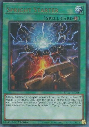 Spright Starter (Ultimate Rare) RA05-EN068 Rarity Collection 5 1st Edition Ultimate Rare Near Mint  English