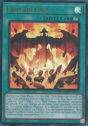 Crimson Gaia (Ultra Rare) RA05-EN070 Rarity Collection 5 1st Edition Ultra Rare Near Mint  English