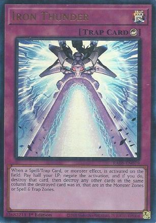 Iron Thunder (Ultra Rare) RA05-EN079 Rarity Collection 5 1st Edition Ultra Rare Near Mint  English
