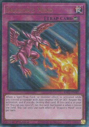 Dragon's Mind (Ultimate Rare) RA05-EN082 Rarity Collection 5 1st Edition Ultimate Rare Near Mint  English