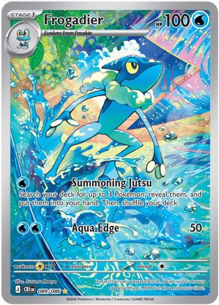 Frogadier 089/086 Chaos Rising Illustration Rare Near Mint  English