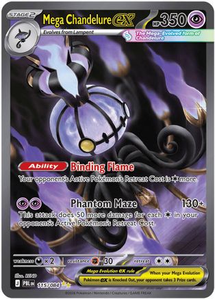 Mega Chandelure ex 115/084 Pitch Black Special Illustration Rare Near Mint  English
