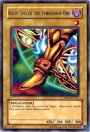 Right Leg of the Forbidden One Retro Pack 1 RP01-EN017 Near Mint Rare English Unlimited