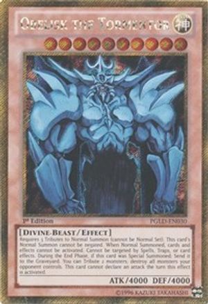 Obelisk the Tormentor Premium Gold PGLD-EN030 Near Mint Secret Rare English 1st Edition