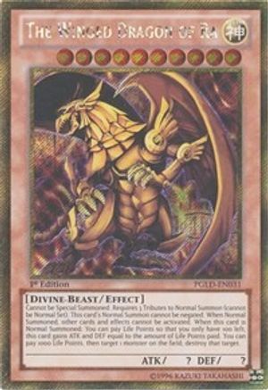 The Winged Dragon of Ra Premium Gold PGLD-EN031 Near Mint Secret Rare English 1st Edition