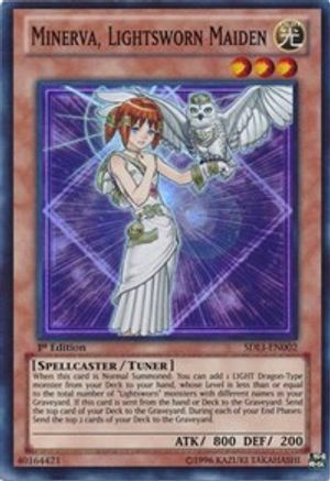 Minerva, Lightsworn Maiden Structure Deck: Realm of Light SDLI-EN002 Near Mint Super Rare English 1st Edition