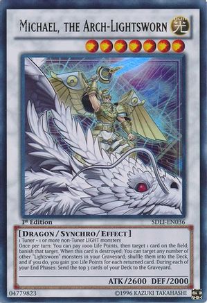 Michael, the Arch-Lightsworn Structure Deck: Realm of Light SDLI-EN036 Near Mint Ultra Rare English 1st Edition