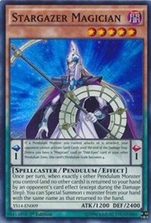 Stargazer Magician Super Starter: Space-Time Showdown YS14-EN009 Near Mint Super Rare English 1st Edition