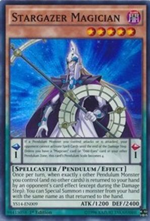 Stargazer Magician Super Starter: Space-Time Showdown YS14-EN009 Near Mint Super Rare English 1st Edition