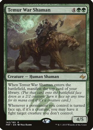 Temur War Shaman Fate Reforged 142 Near Mint Rare English Normal