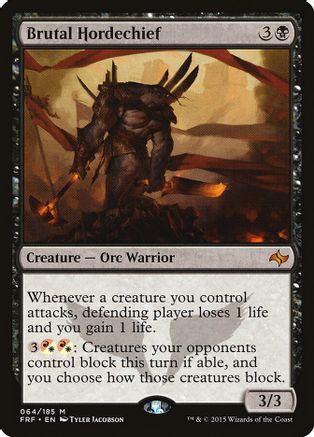 Brutal Hordechief Fate Reforged 64 Near Mint Mythic English Foil